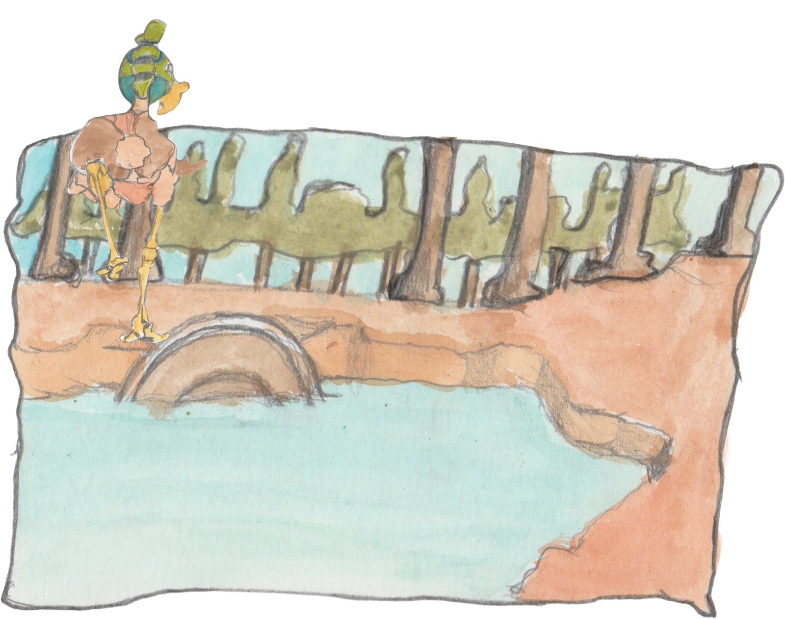 The Jersey Devil jumping out of Duckspond at the back culvert.