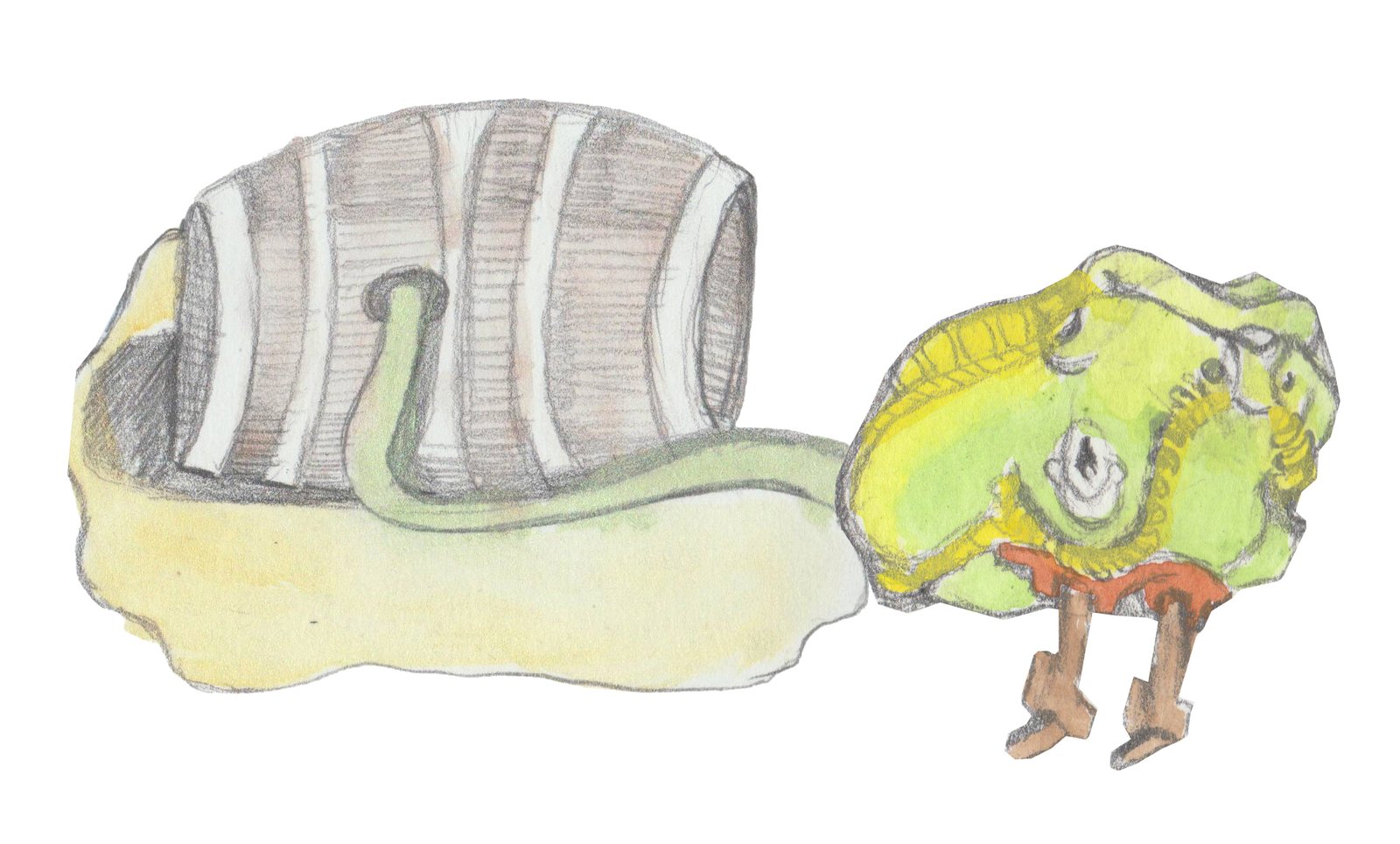 The serpent laid under cask to keep it from rolling and his neck stretched out like a hose or tap with his head upside down, just done...