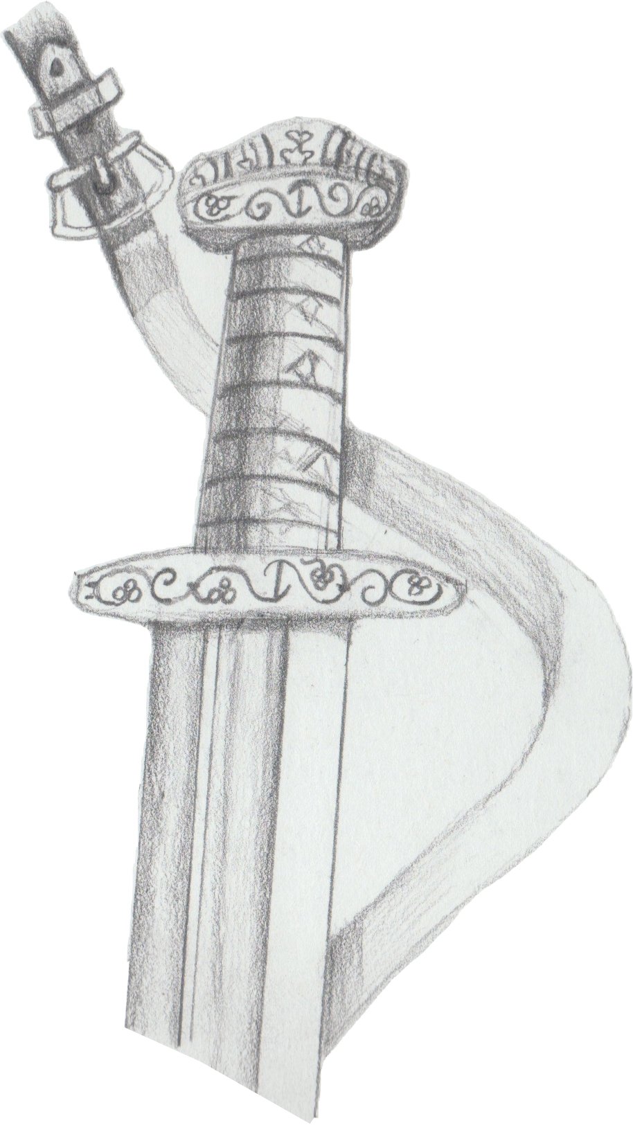 Clontarf Viking sword detail from Fingal above Dublin, found on a battlefield.