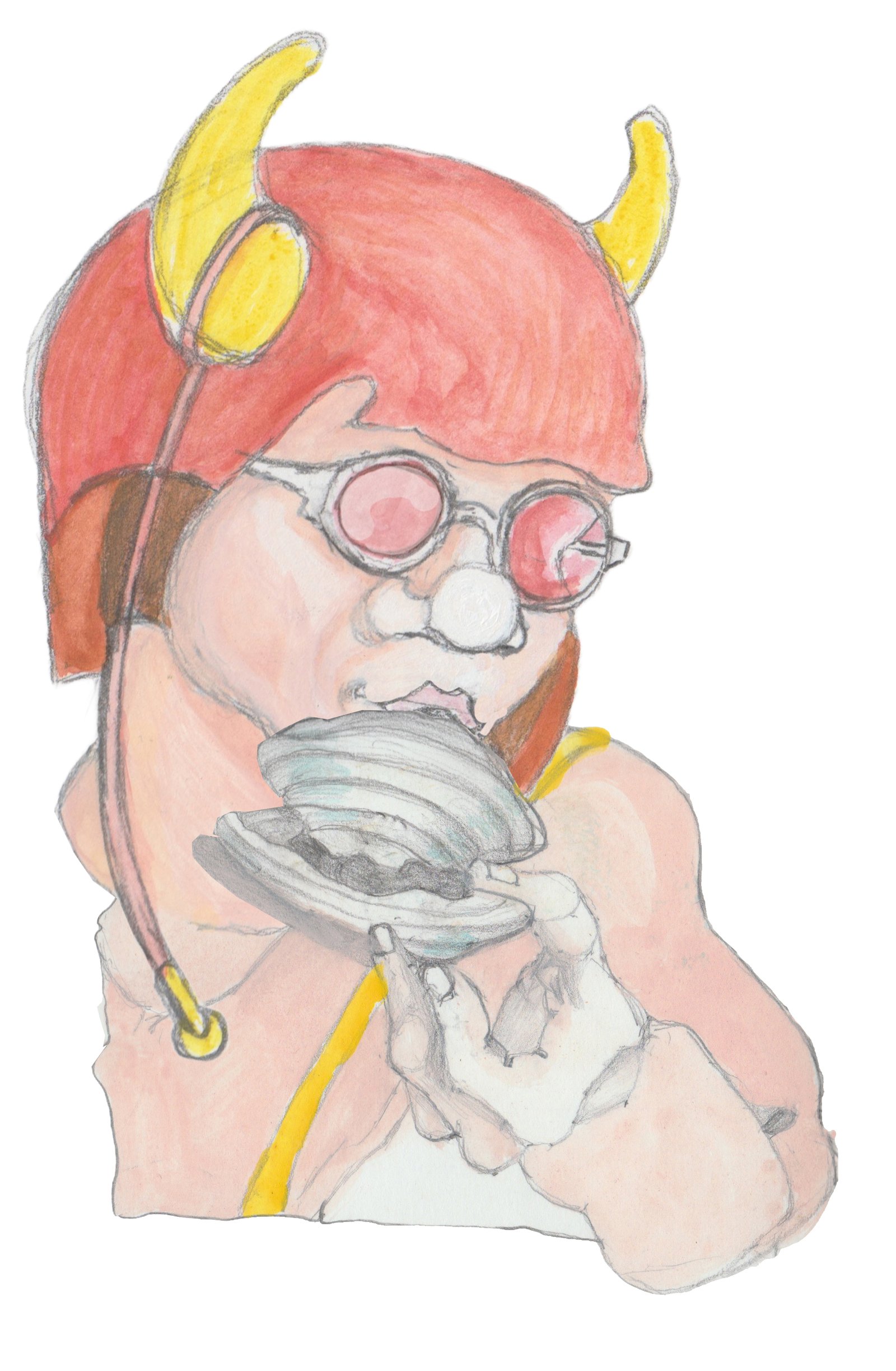 Angroboda eating a clam..