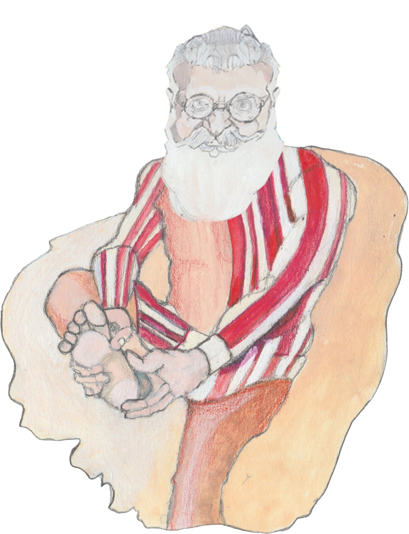 Door Slammer holding his foot in pain.