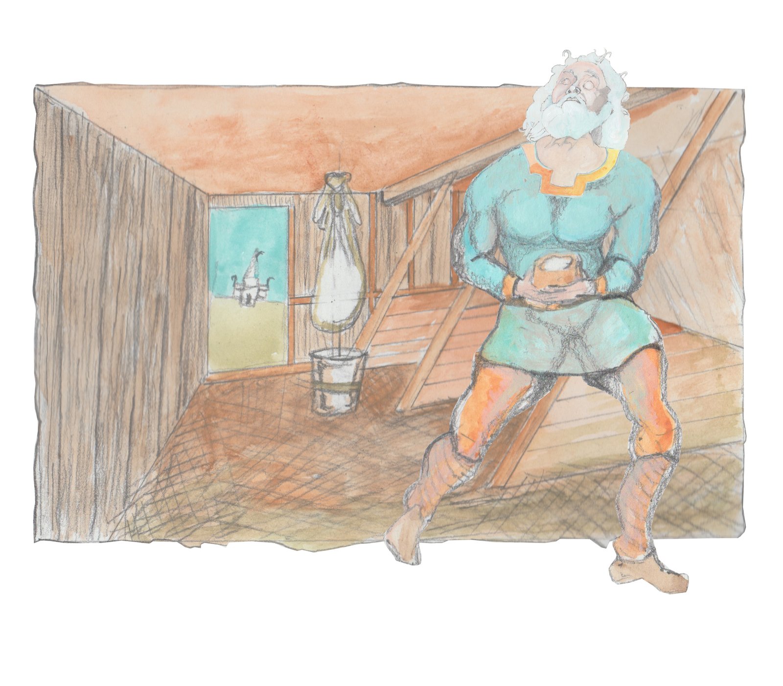 Skyr Lover sneaking out of dairy house.