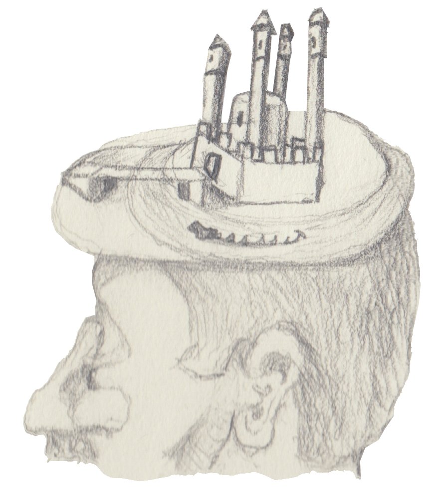 Helgi slapping Gramps over picnic basket.