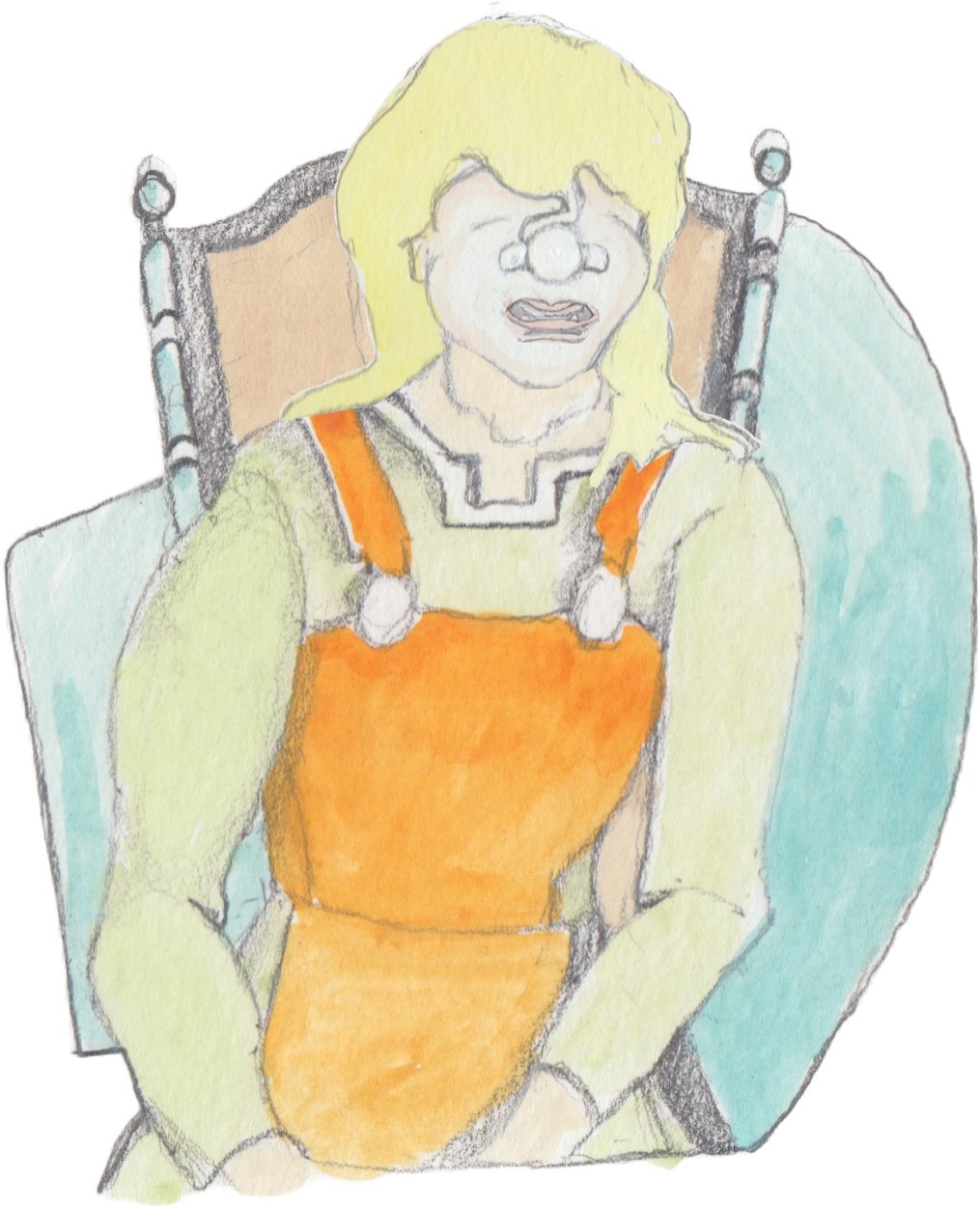 Boy tranforming into a rabbit, a raven, and a fish with hi human face alway remaining.